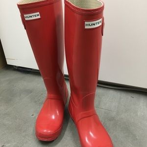 Hunter boots -Red
